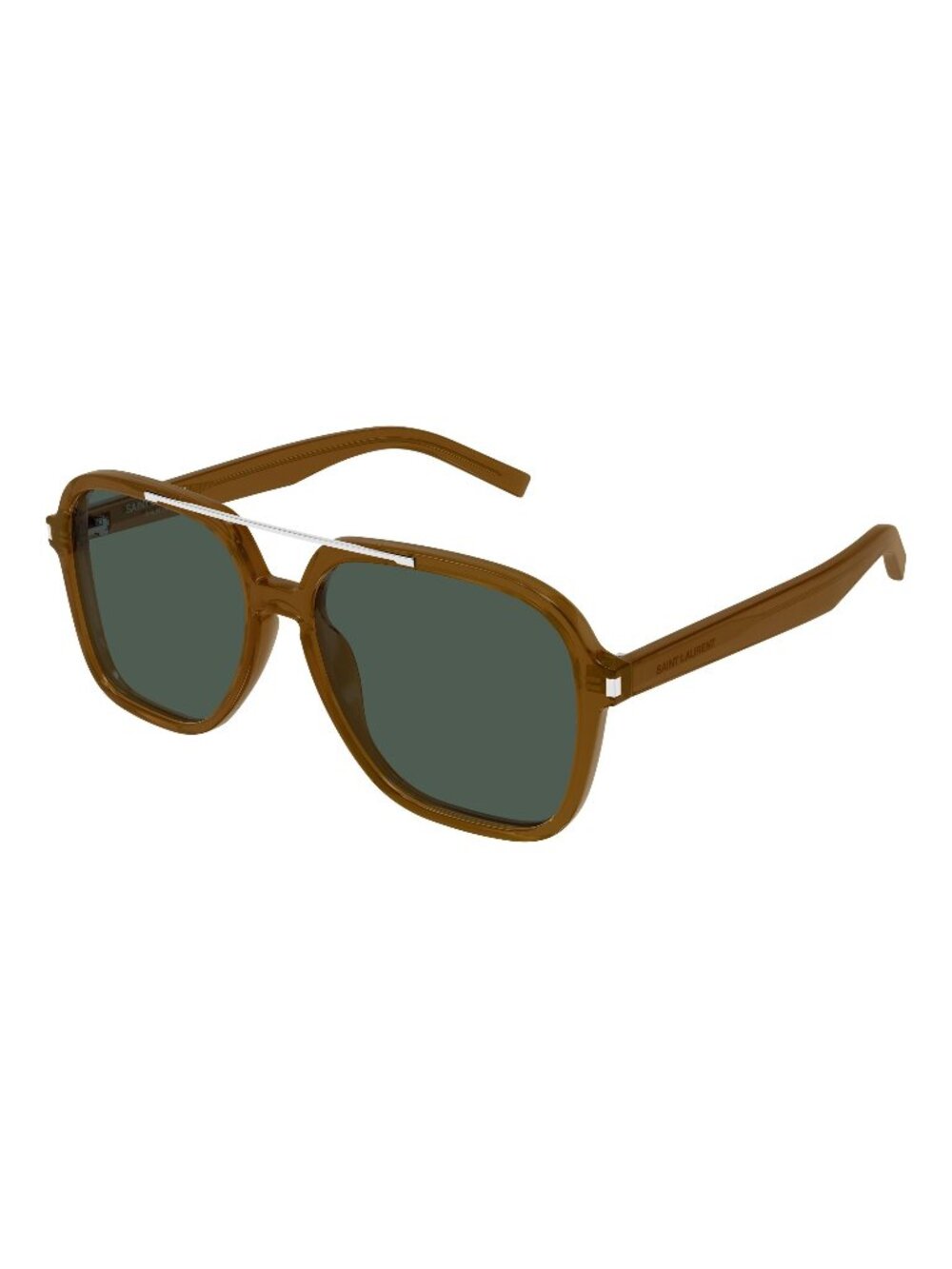 New Saint Laurent Women's Sunglasses Brown Green Lens Acetate Frame SL 545 004